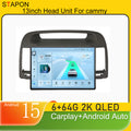 STAPON 13inch 6+64GB for  toyota camry 2002-2005 android16 2k 1920x1200p screen carplay android auto 2.5D qled SCREEN quad CORE car android headunit car android stereo WiFi Bluetooth 5.0 GPS FM rear view S132
