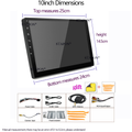 STAPON 10inch 6+64GB android16 carplay android auto voice command 2din car android headunit android stereo Linux mp5 touch screen WiFi Bluetooth GPS FM mirror link steering control 1006
