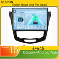 STAPON 13inch 6+64GB for nissan xtrail 2014-2018 android16 2k 1920x1200p screen carplay android auto 2.5D qled SCREEN quad CORE car android headunit car android stereo WiFi Bluetooth 5.0 GPS FM rear view S132