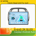 STAPON 13inch 6+64GB for toyota rav4 2001-2006 android16 2k 1920x1200p screen carplay android auto 2.5D qled SCREEN quad CORE car android headunit car android stereo WiFi Bluetooth 5.0 GPS FM rear view S132